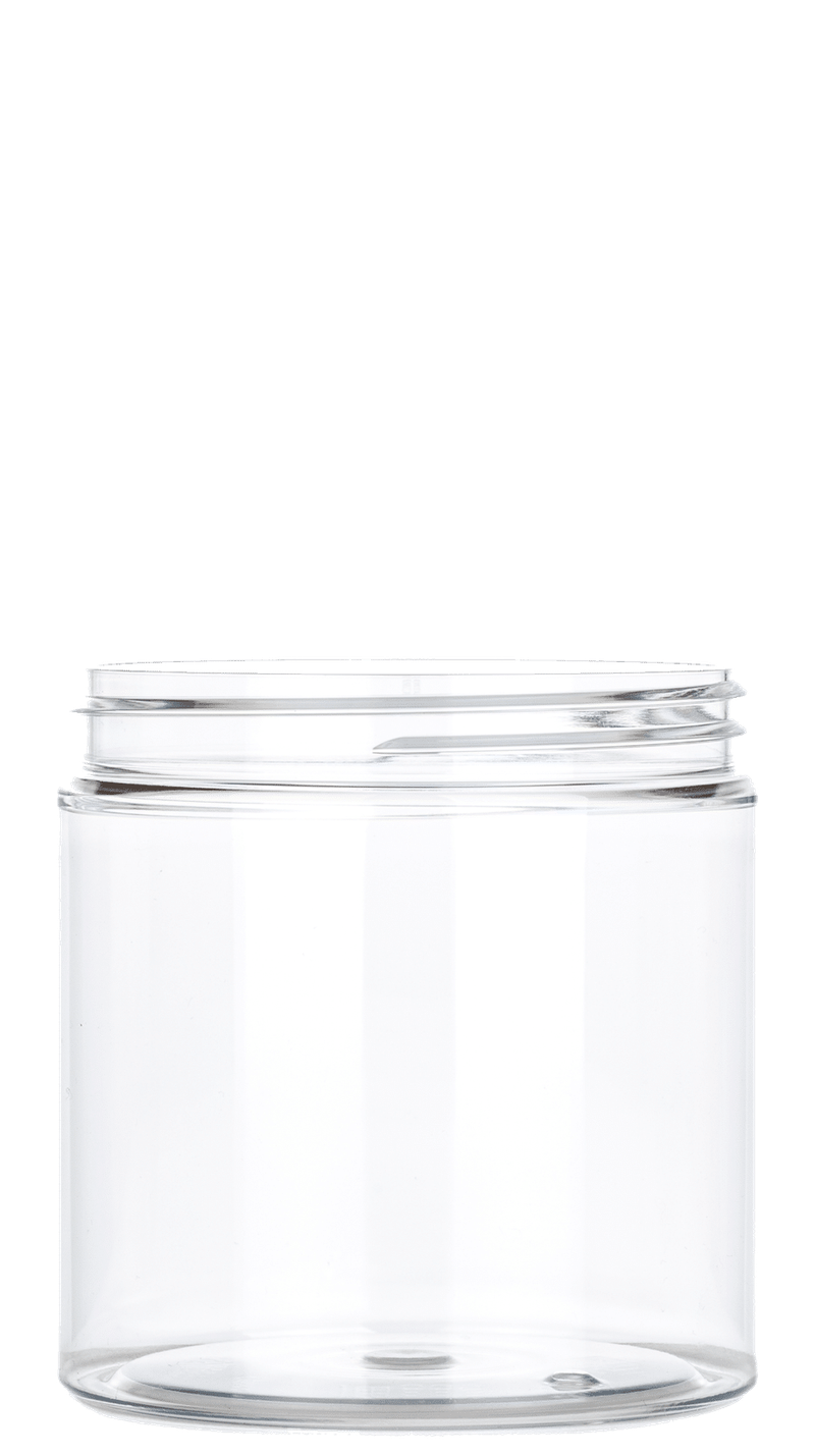Clear PET jar without lid